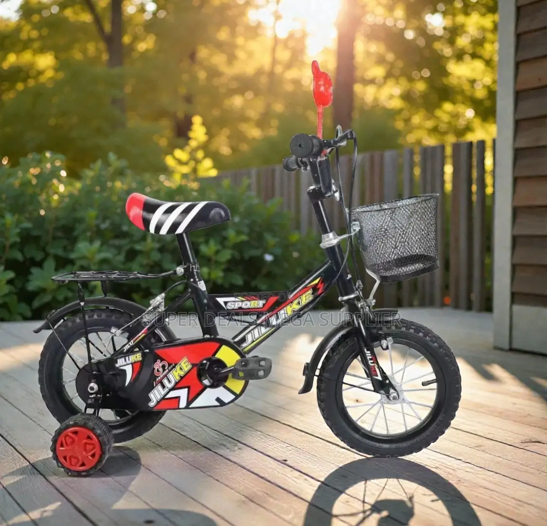 Boys and Girls 12–16 Inch Kids Bike Ages 2–11 With Basket and Bell Set