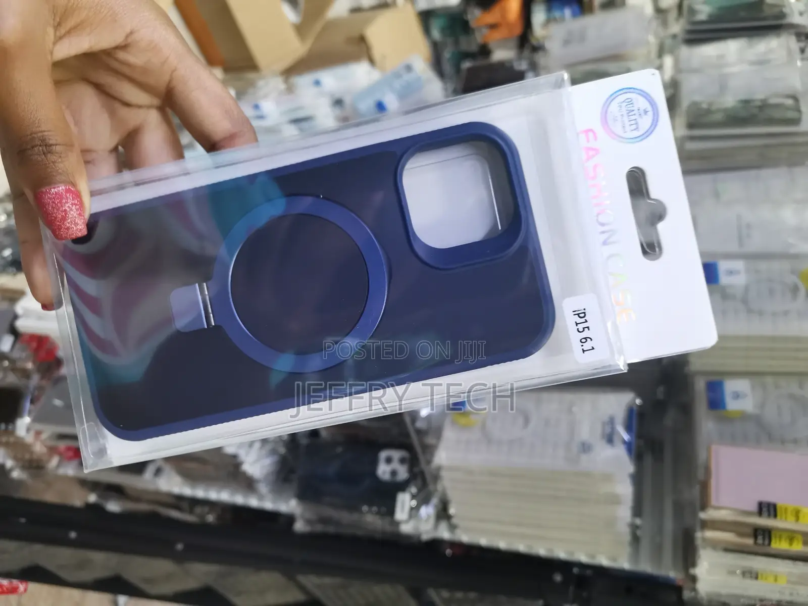 Nitic Clear Matte iPhone 15 Case With Magnetic Invisible Stand