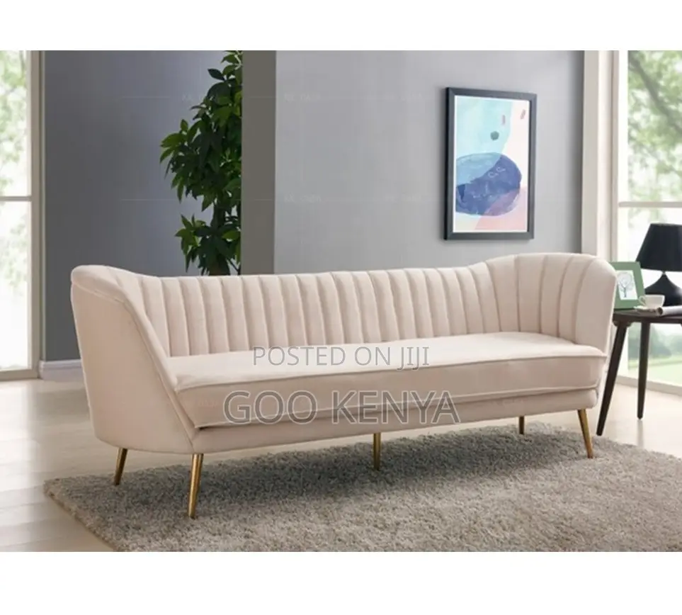 Home Sofa; Luxury Modern Velvet Sofa With Gold Legs for Apartment