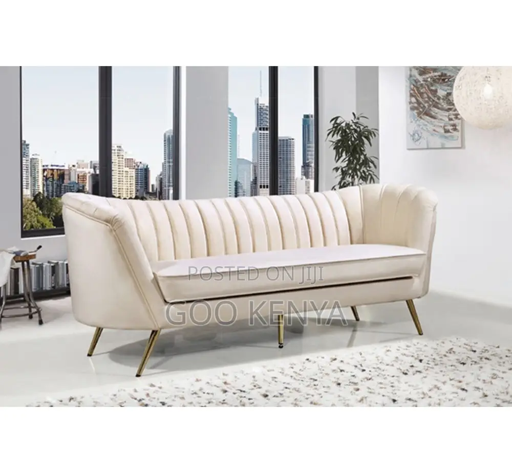 Home Sofa; Luxury Modern Velvet Sofa With Gold Legs for Apartment