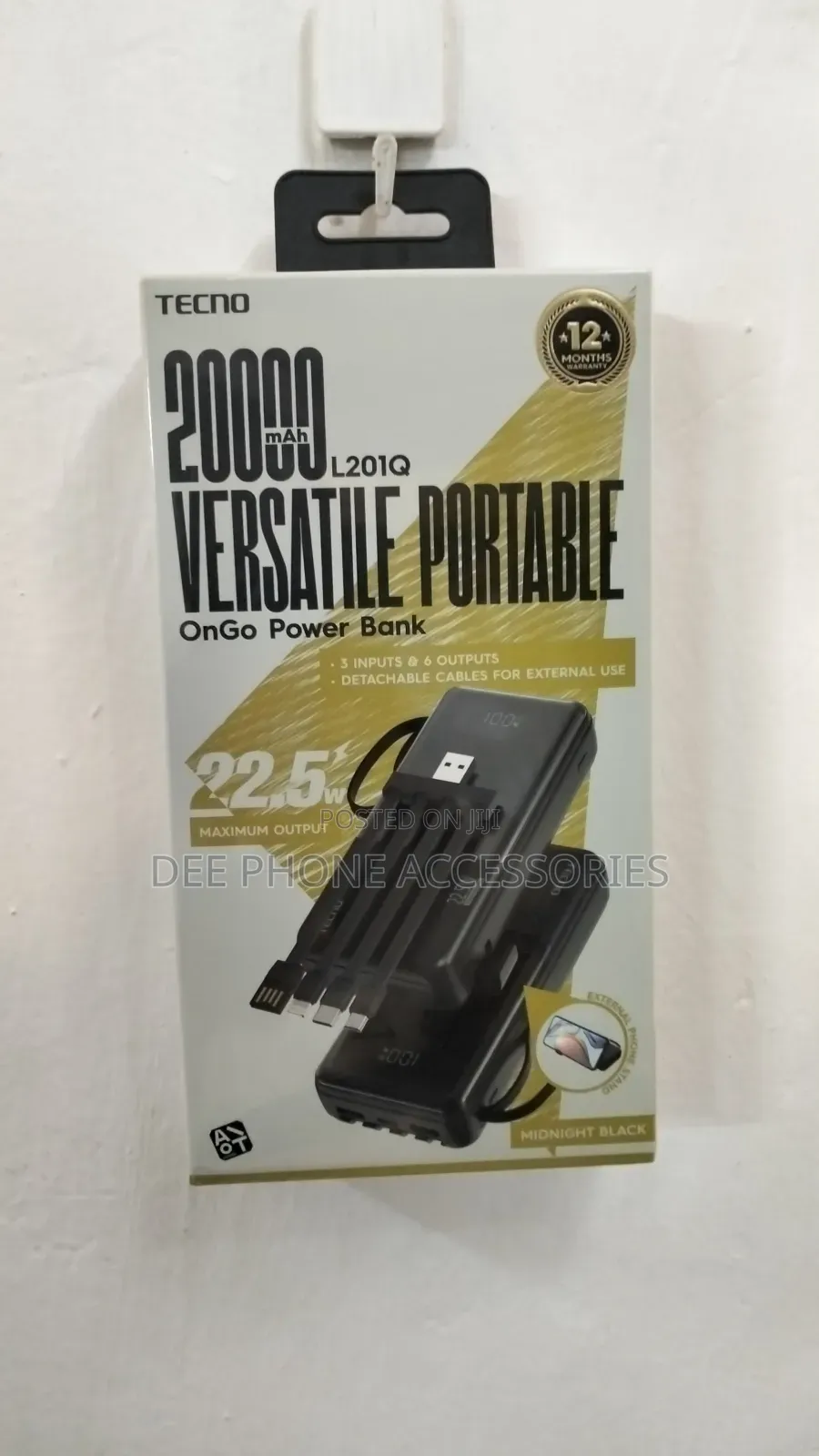 Tecno 20000mah L201 22.5w Power Bank