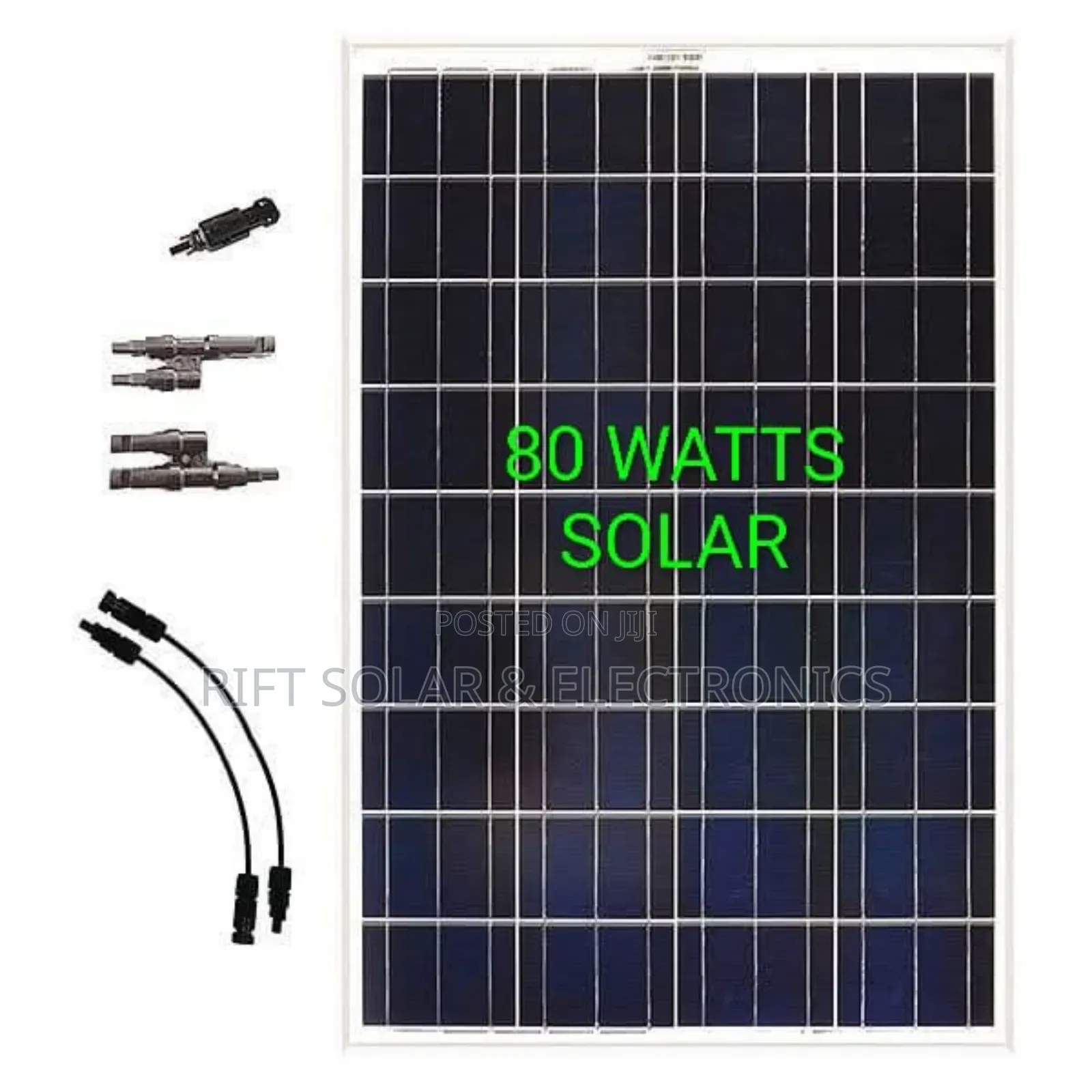 80 Watts Solar Panel Plus Free 10 Meters Pv Solar Cables
