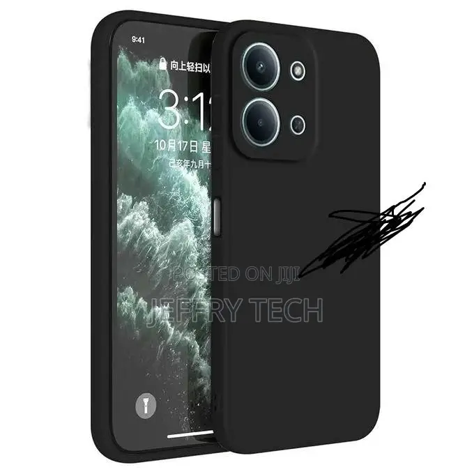 Liquid Black Pouch for Xiaomi Redmi 15c/Poco C85 - Flexible Tpu Silico