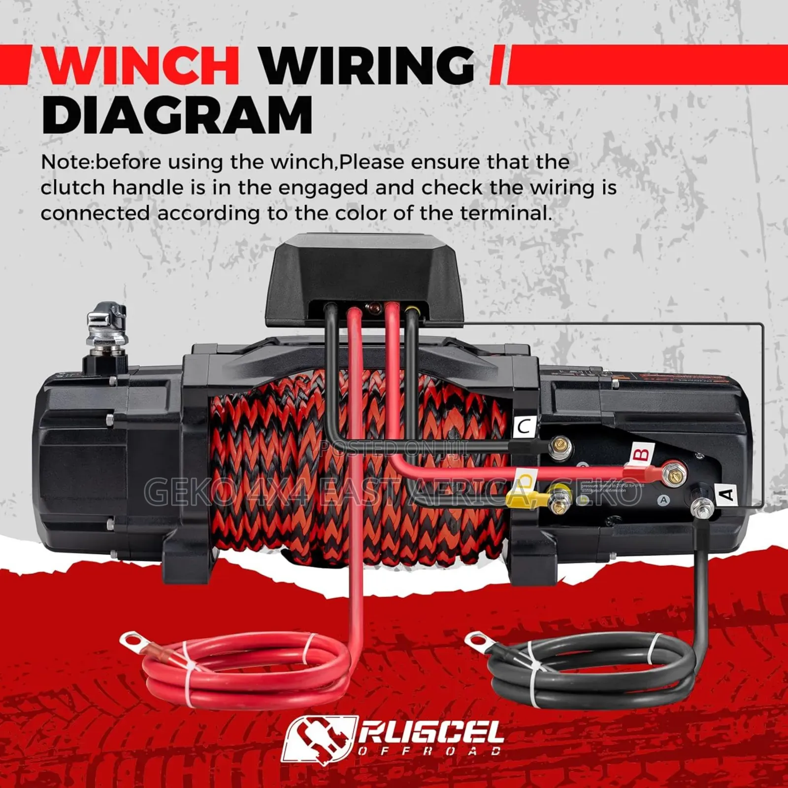 13500lb Synthetic Rope Winch 12v Waterroof- Tank Series