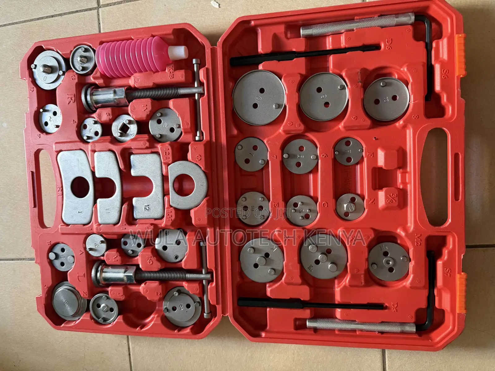 The Brake Tool With Adapters in a Box