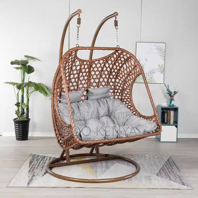 Home Chair; Outdoor Double Hanging Egg Chair U-Shaped Base for Couples