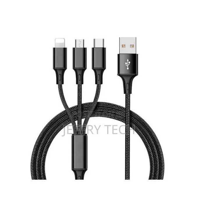3 in 1 Usb Cable 3in1 Type C, Micro Usb Lightning Ports Cable iPhone