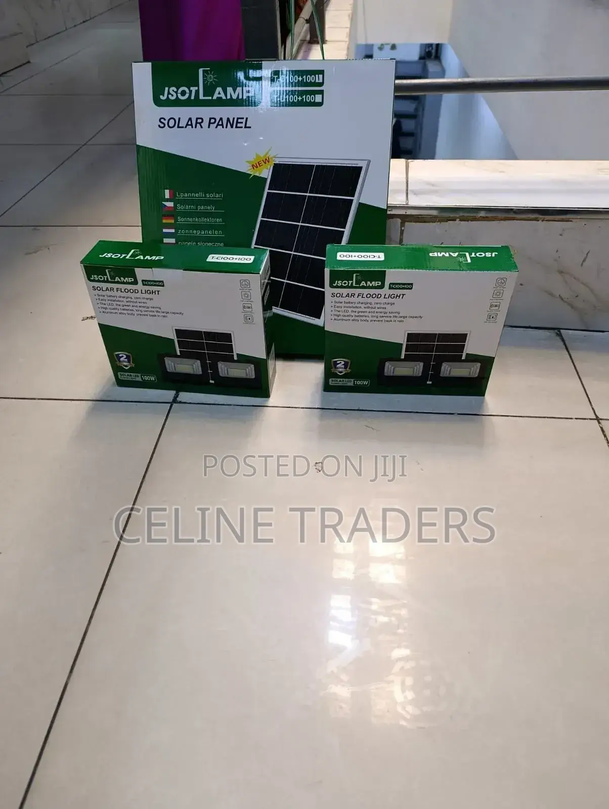 Jsot 2 in 1 100w+100w Solar Floodlight