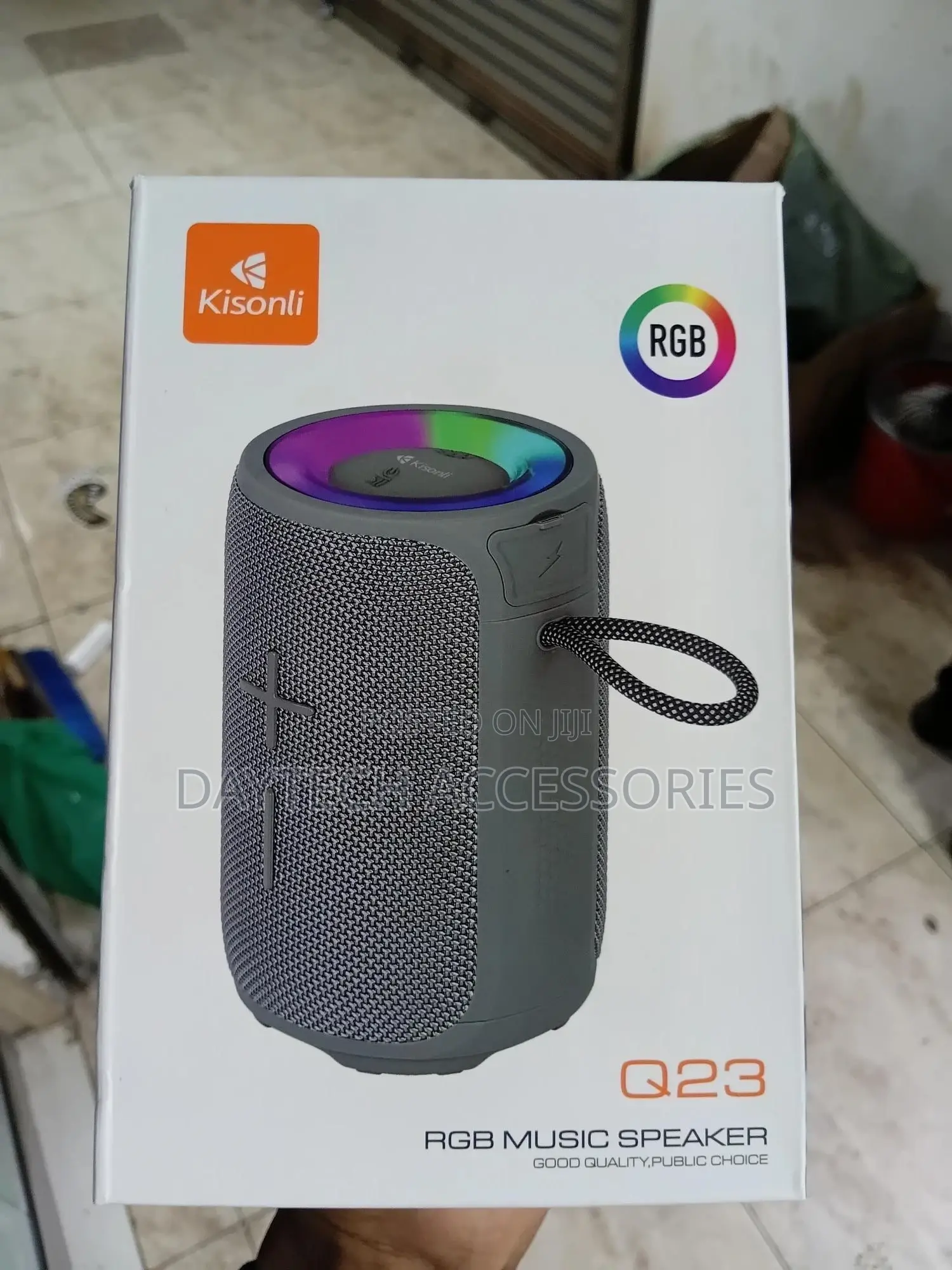 Kisonli Q23 Portable Bluetooth Speaker 12w Output RGB Light
