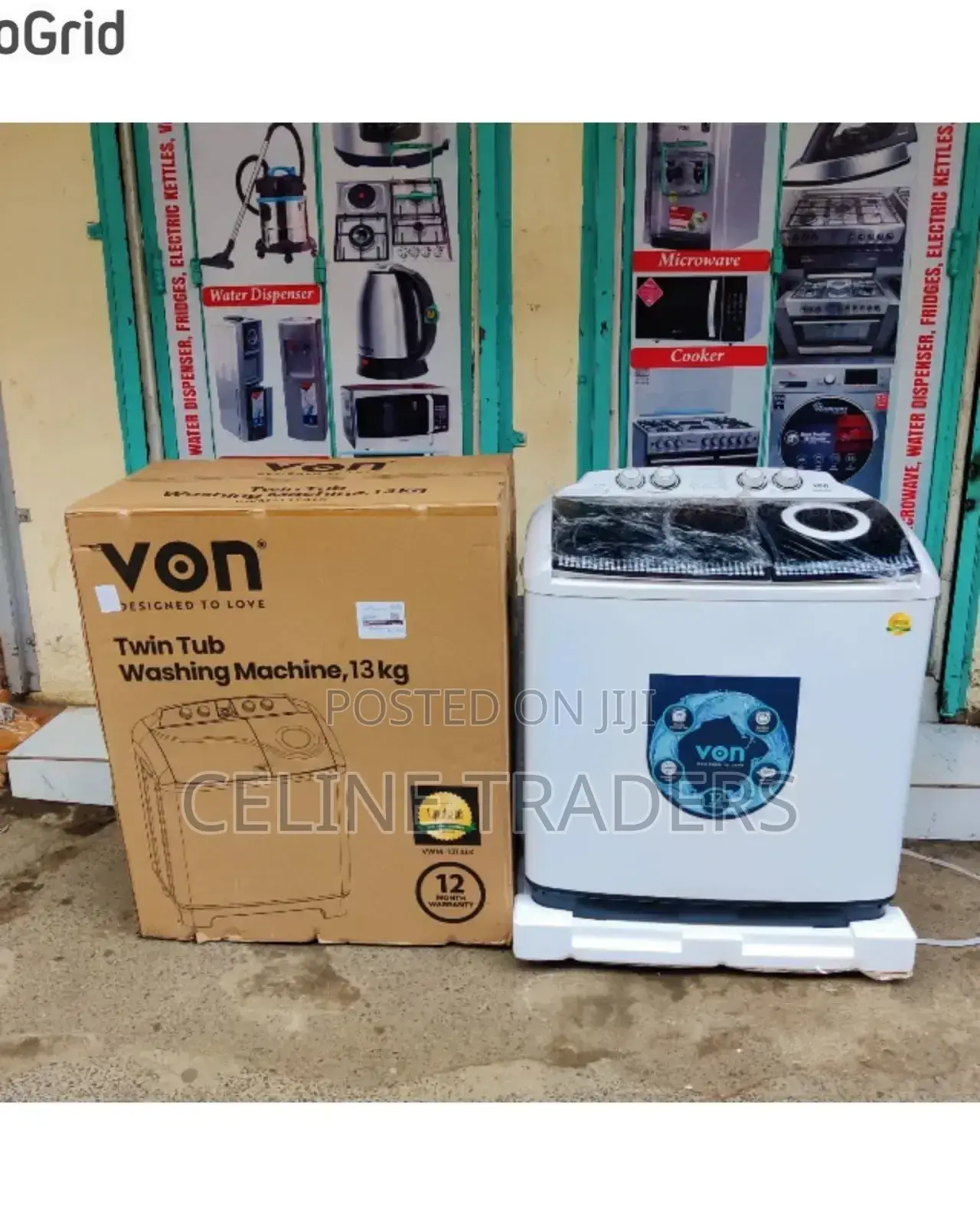 Brand New Von 13kg Twin Tub Washer – Fast Reliable