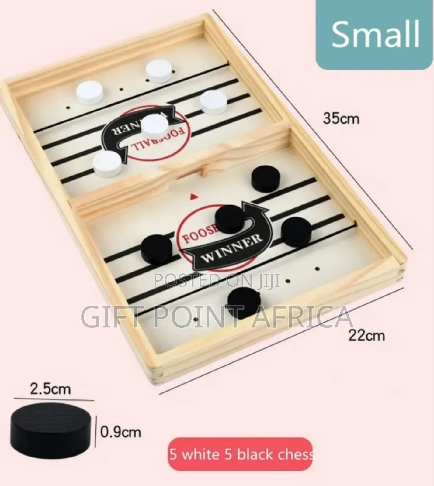 Wooden Foos Ball Game With 5 Black And 5 White Chess  Fun Family Game
