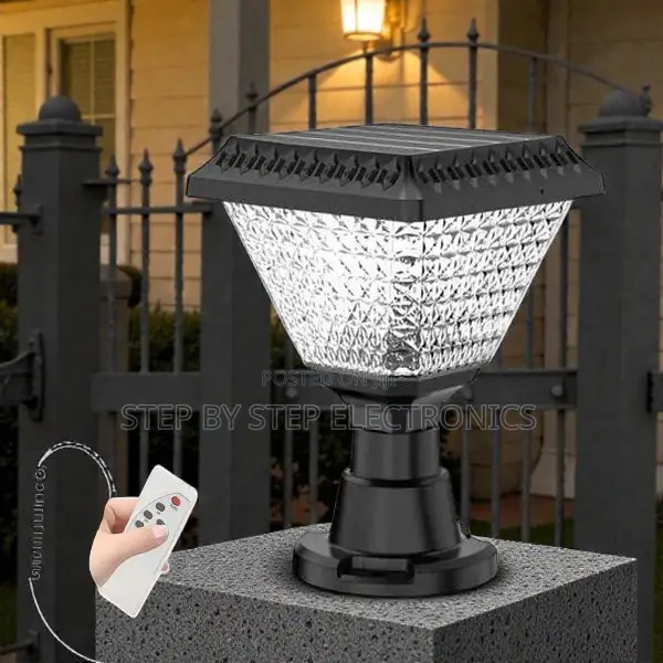 Dusk to Dawn Solar Garden Pillar Light RGB Led Smooth Beam Outdoor