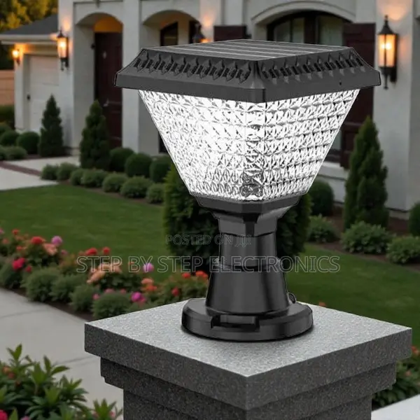 Solar Garden Pillar Light High Bright RGB Led Dusk to Dawn Outdoor