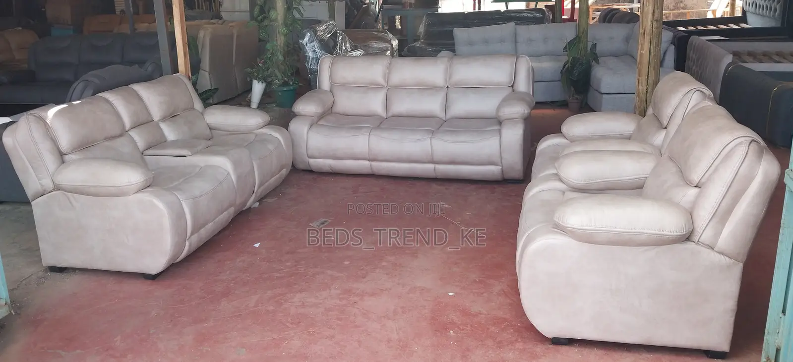 One Touch 7 Seater Semi Recliner Sofa 3,2,1,1
