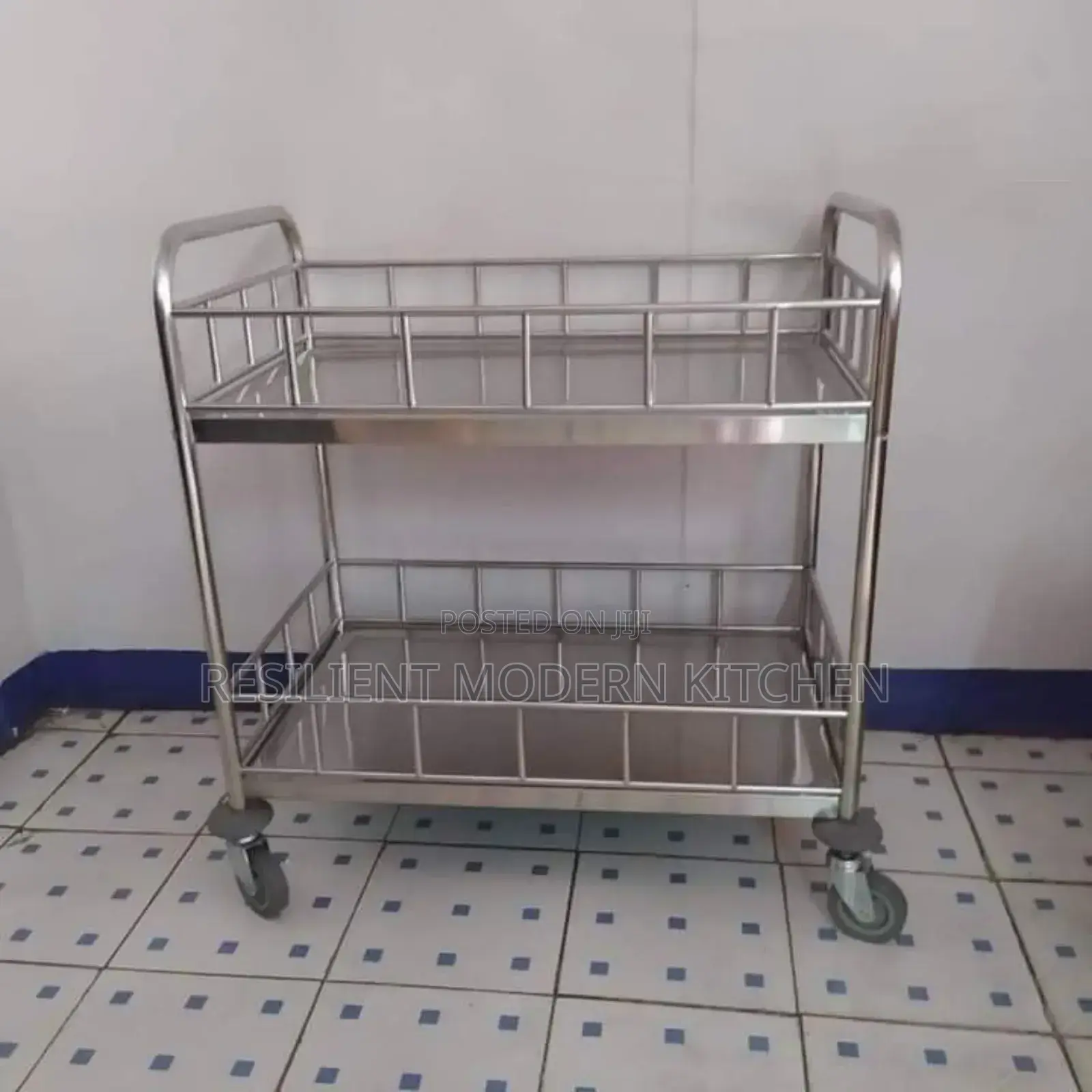 Stainless Steel Modernized Food Trolley