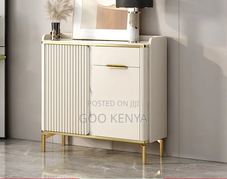 Home Cabinet; 4-door Living Room And Hallway Wooden Shoe Cupboard