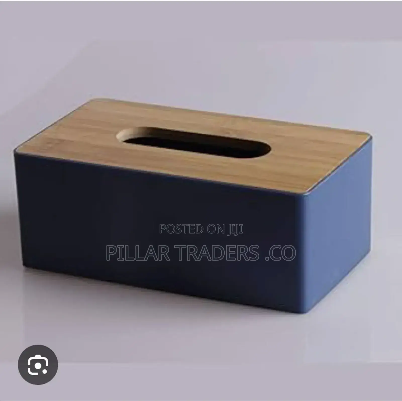 Tissue Box With Wooden Lid