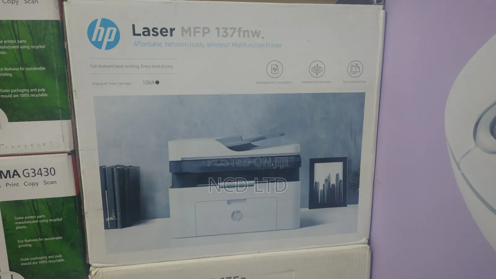 Hp Laser MFP 137fnw , Print, Copy, Scan - White