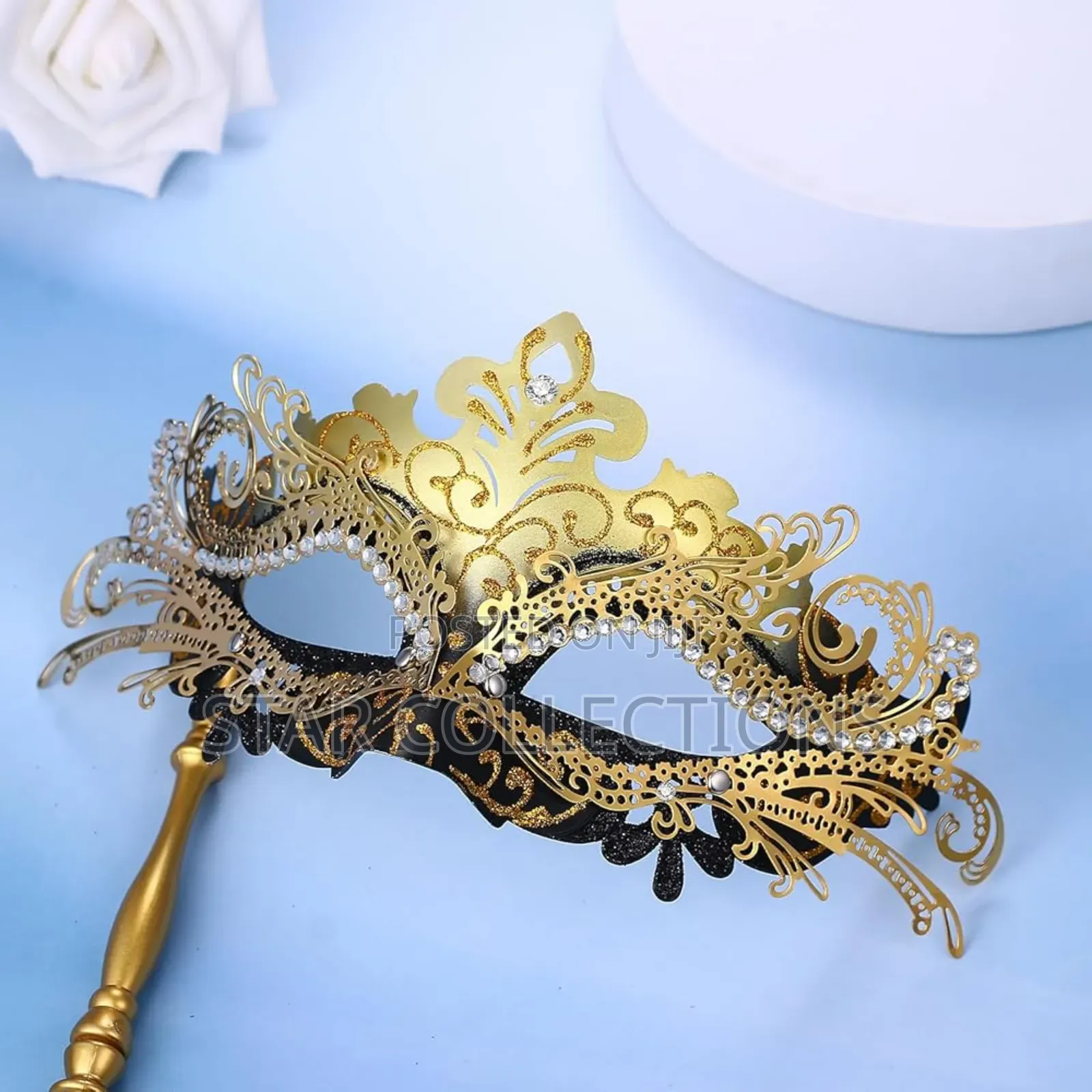High Quality Ladies Detachable Handheld Stick Masks