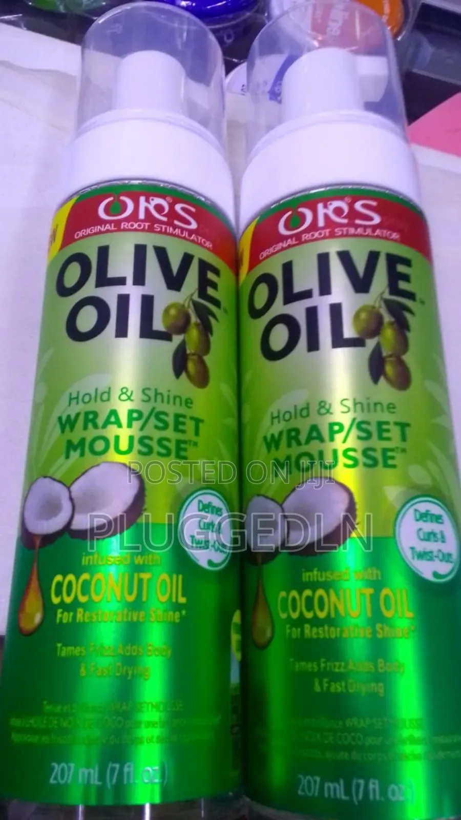 Olive Oil Hold Shine Wrap/Set Mousse.