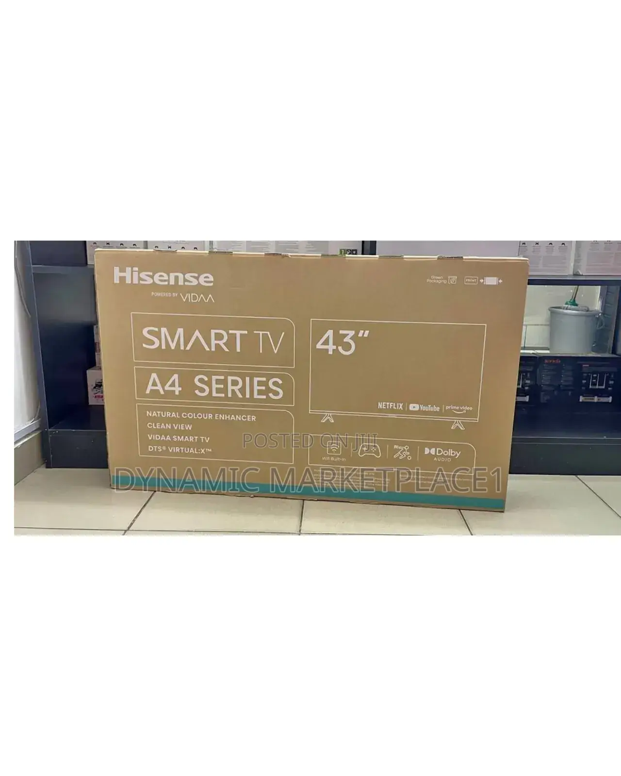 Brand New Hisense 43" Smart Frameless Led Tv (A4 Series)