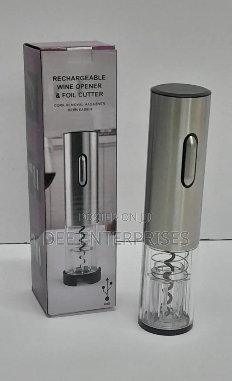Electric Wine Bottle Opener With Foil Cutter