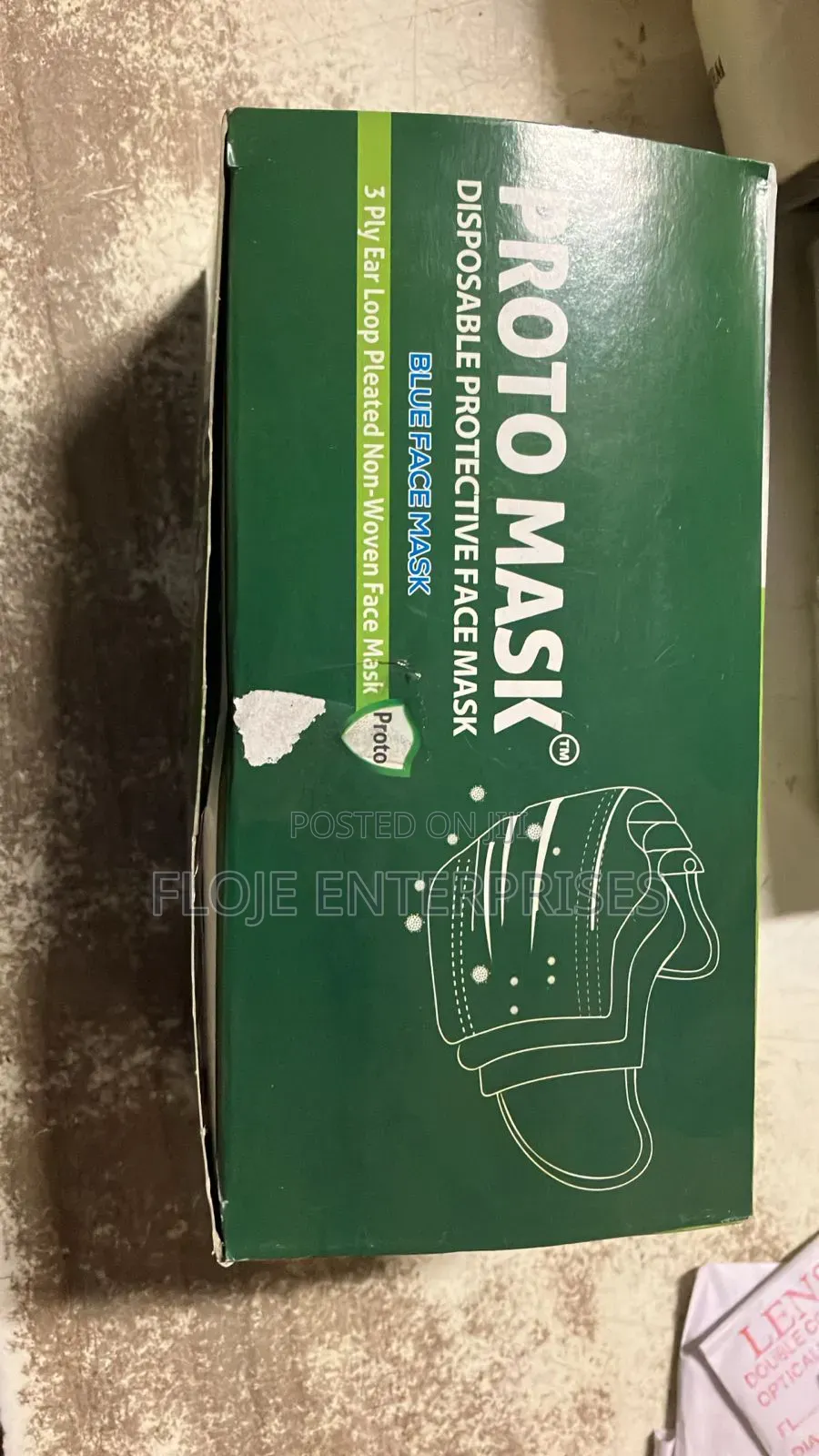 Face Mask 3 Ply (Box Of 50) Adult Protomask