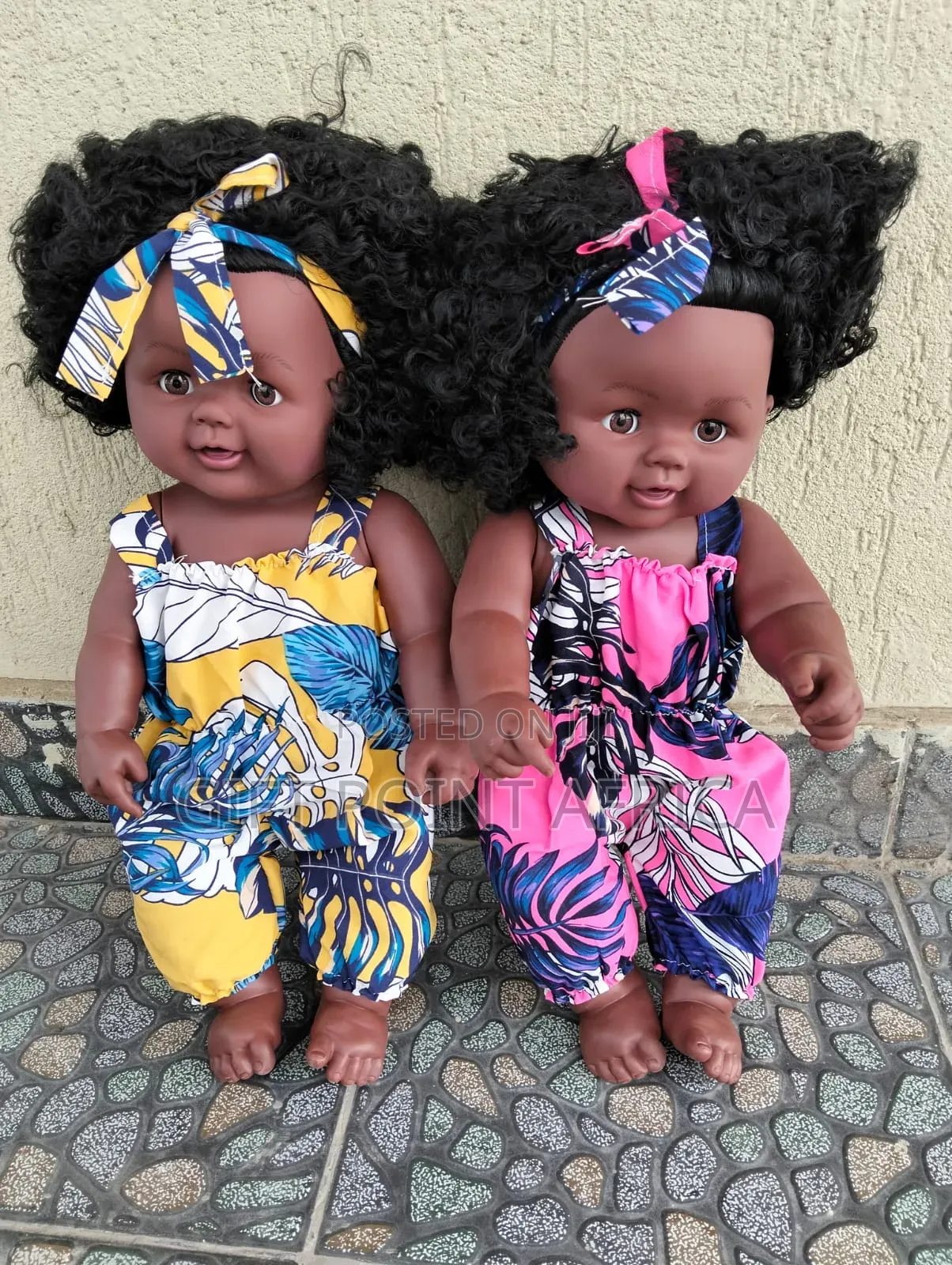 Big Silicone African Dolls With Sound,Shoes And Long Hair For Kids