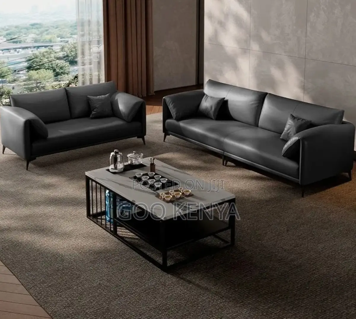 Office Sofa;Modern Sectional Sofa With Eco-Friendly Leather for Office