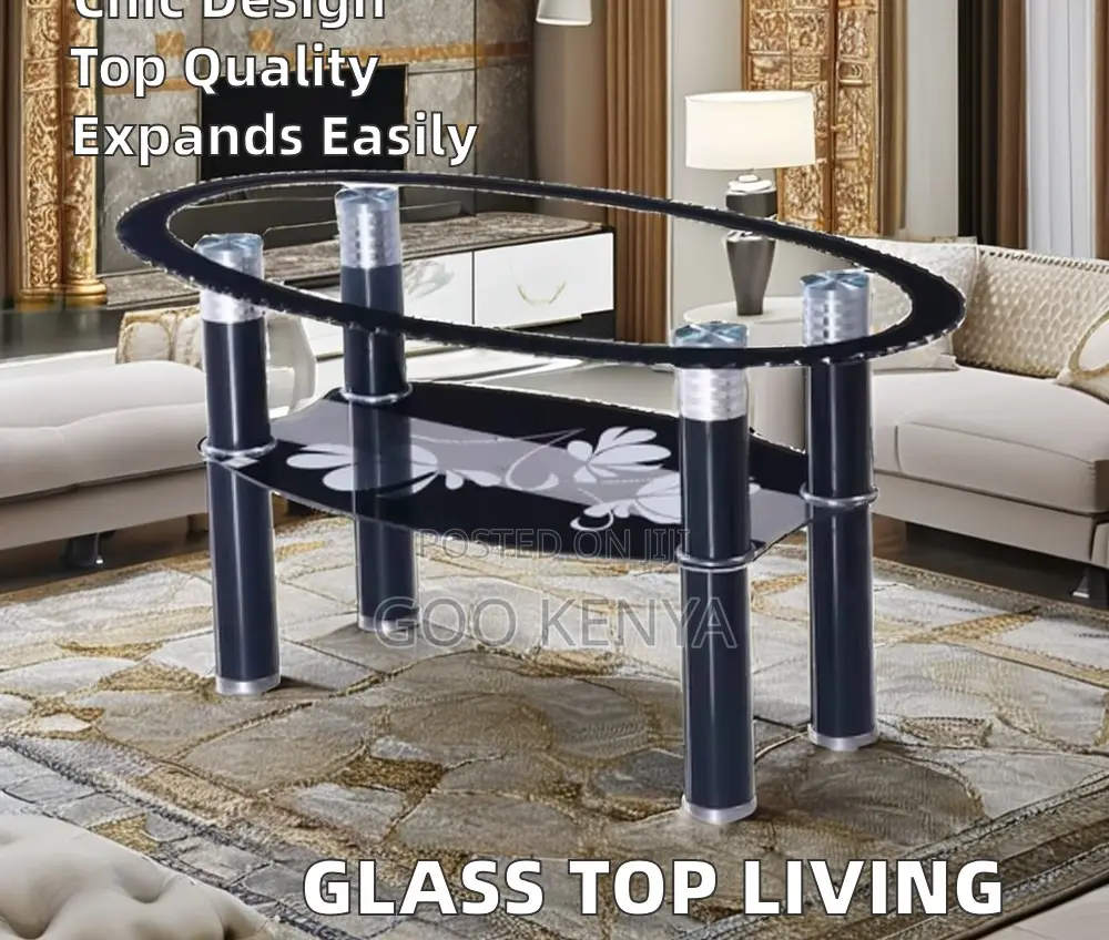 Home Table; Custom Glass-Top Coffee Table for Home Interior Furniture