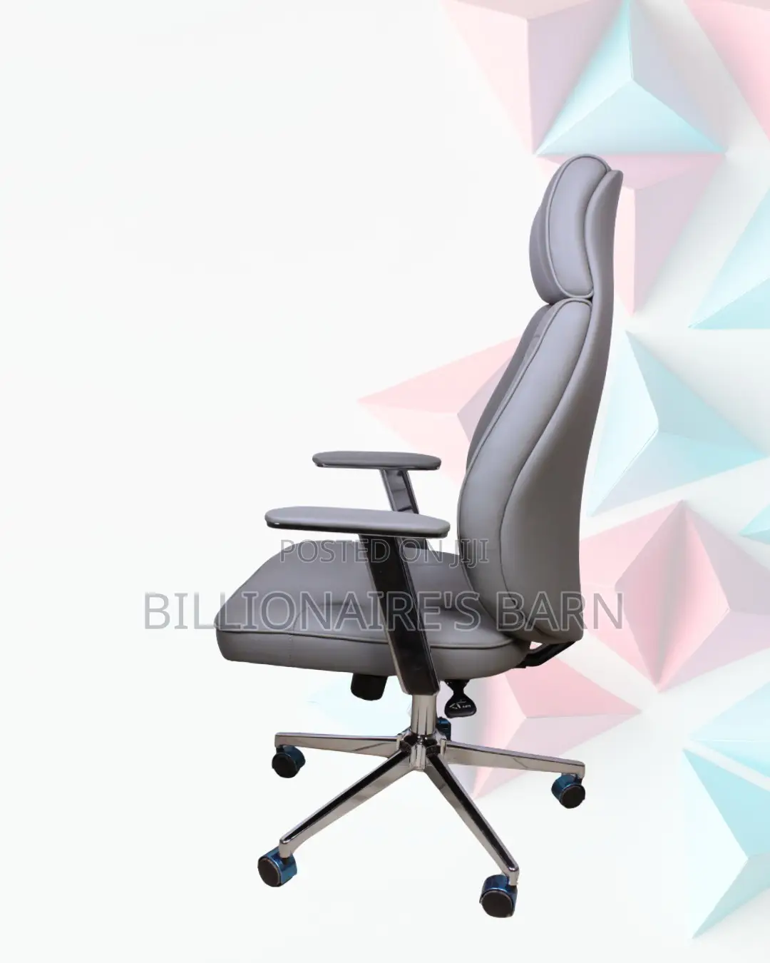 Swivel Office Padded Armrests Grey | Same-Day Delivery Available