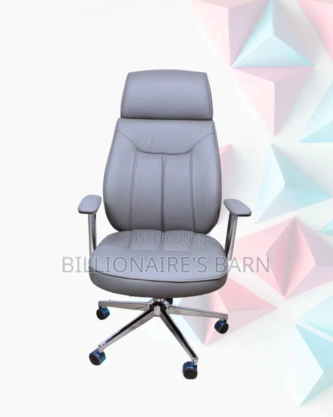 Swivel Office Padded Armrests Grey | Same-Day Delivery Available