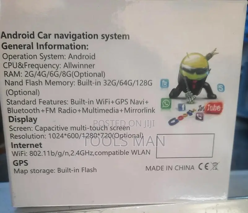 7 " Android Car Radio,Ahd,Ips,Wifi,Gps,Bluetooth,Fm,2 Ram,32gb Storage