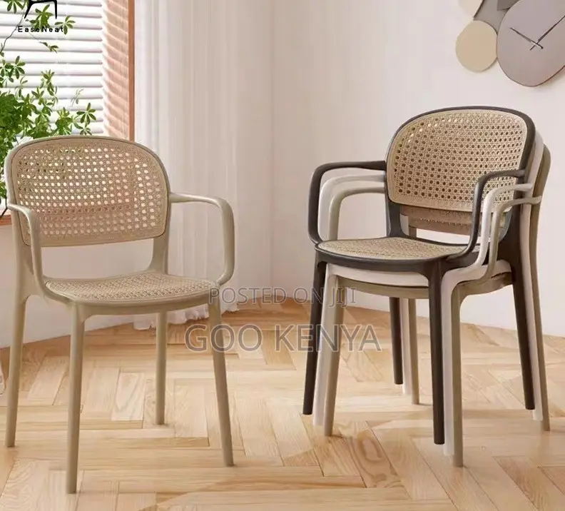 Home Chair; Outdoor Patio Plastic Armchair – Stackable Portable