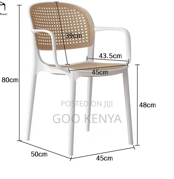 Home Chair; Outdoor Patio Plastic Armchair – Stackable Portable