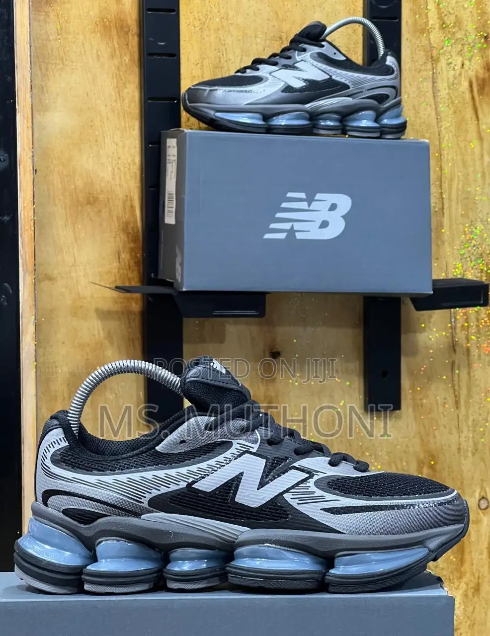 New Balance Abzorb Sneaker in the "Rose Sugar /Baby Blue /Black Gray