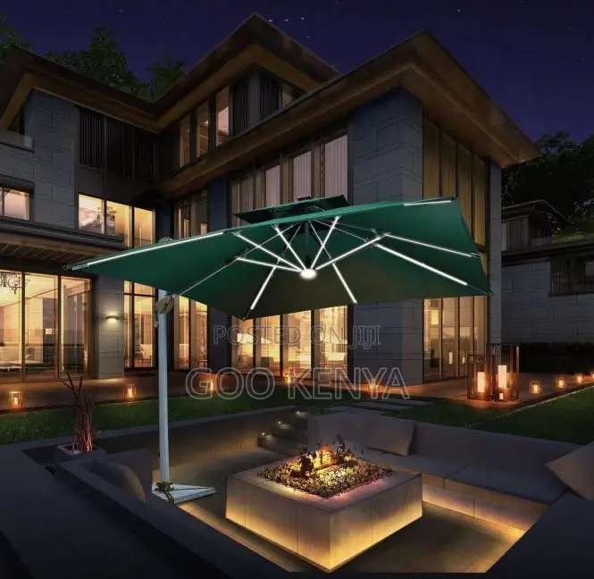 Home Umbrella;Contemporary Garden Umbrella With Large Double Canopy