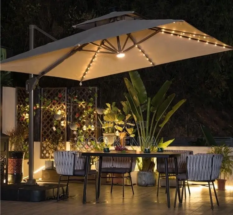 Home Umbrella;Contemporary Garden Umbrella With Large Double Canopy