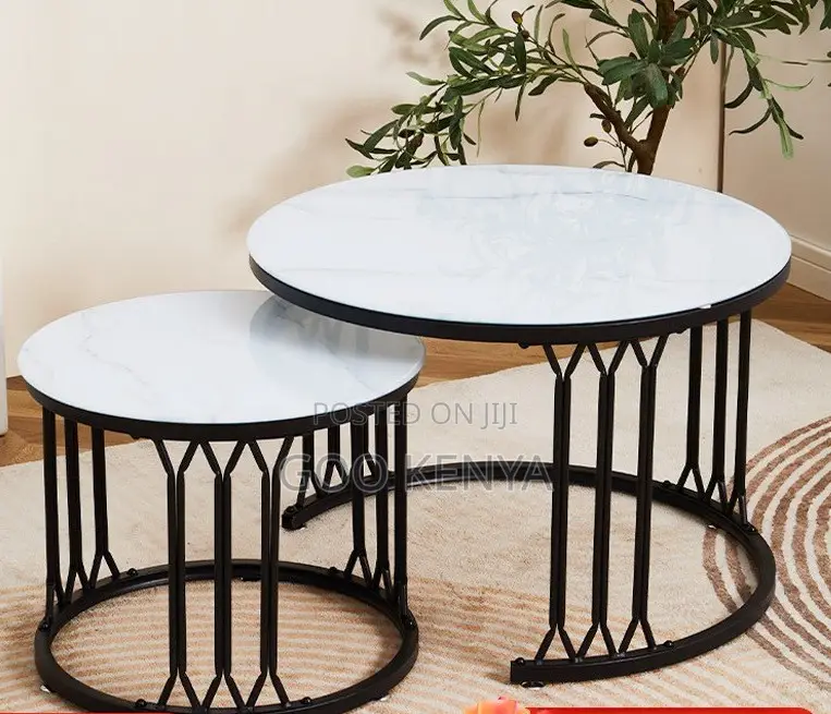 Home Table Set; Functional Glass Nesting Coffee Tables for Living Room