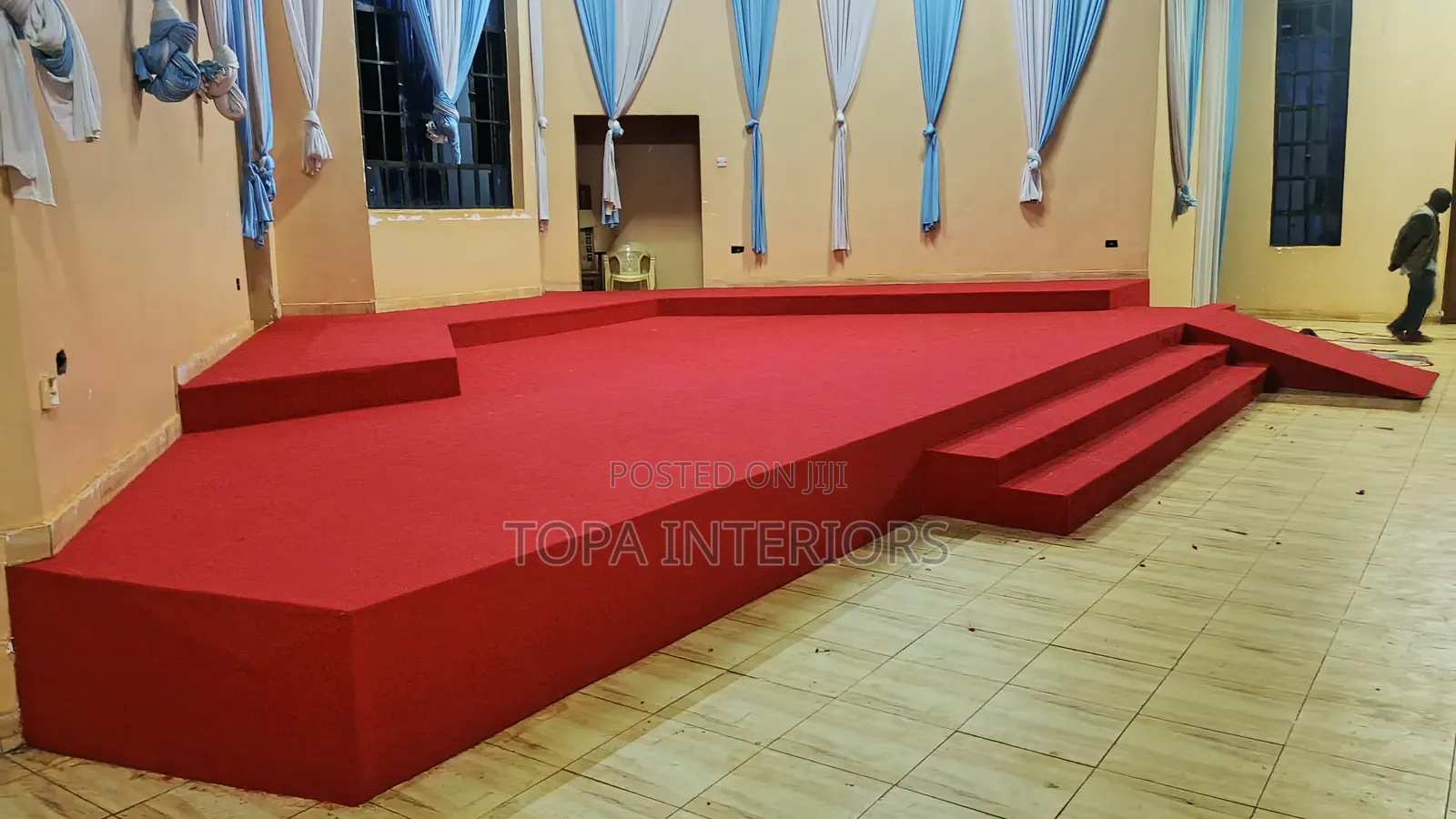 Worship Area Church Altar Red Carpets for Altar Decoration