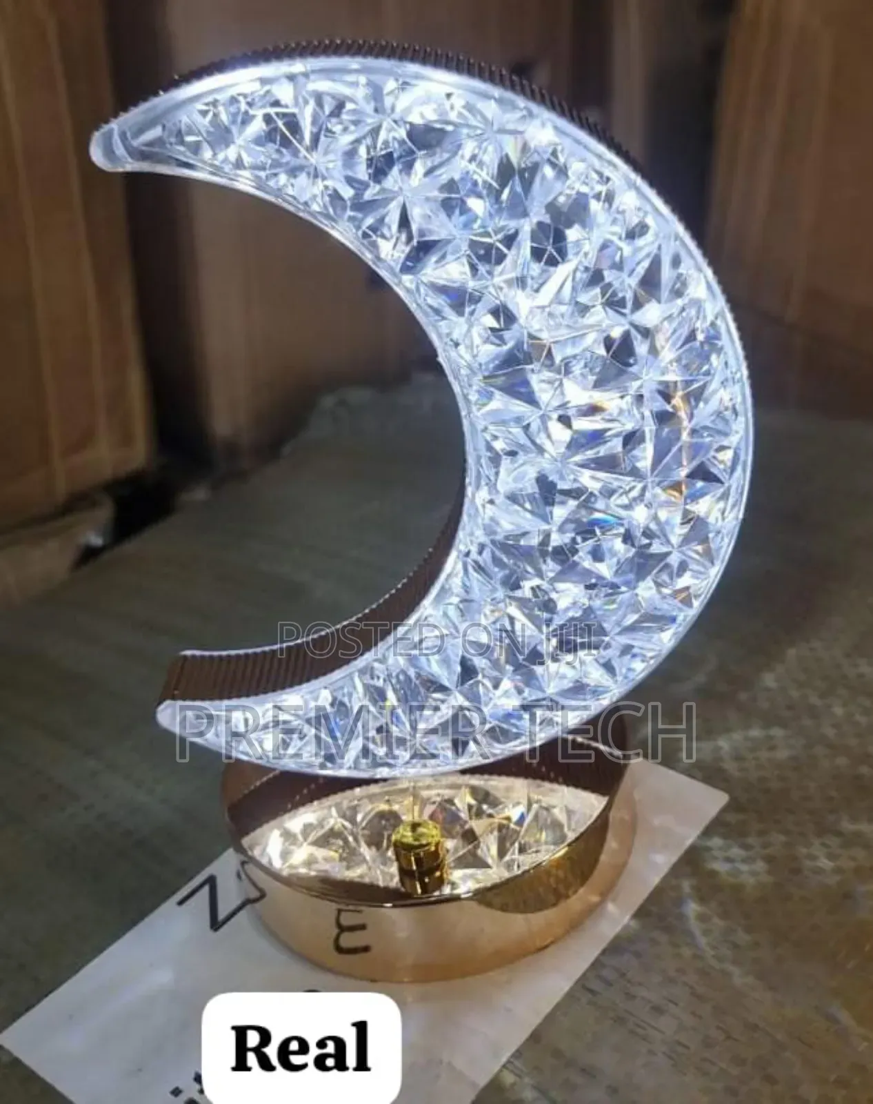 Rechargeable Creative Table Lamp Warm and White Light Crescent