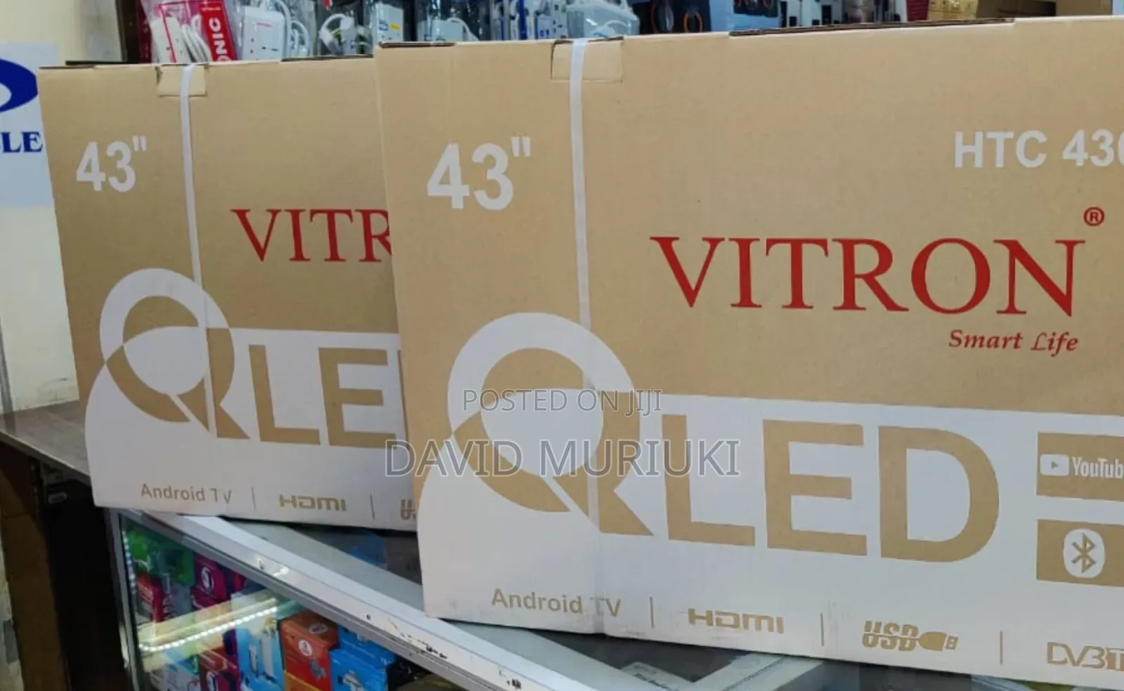 *Vitron 43" Qled Smart Android Frameless With Bluetooth