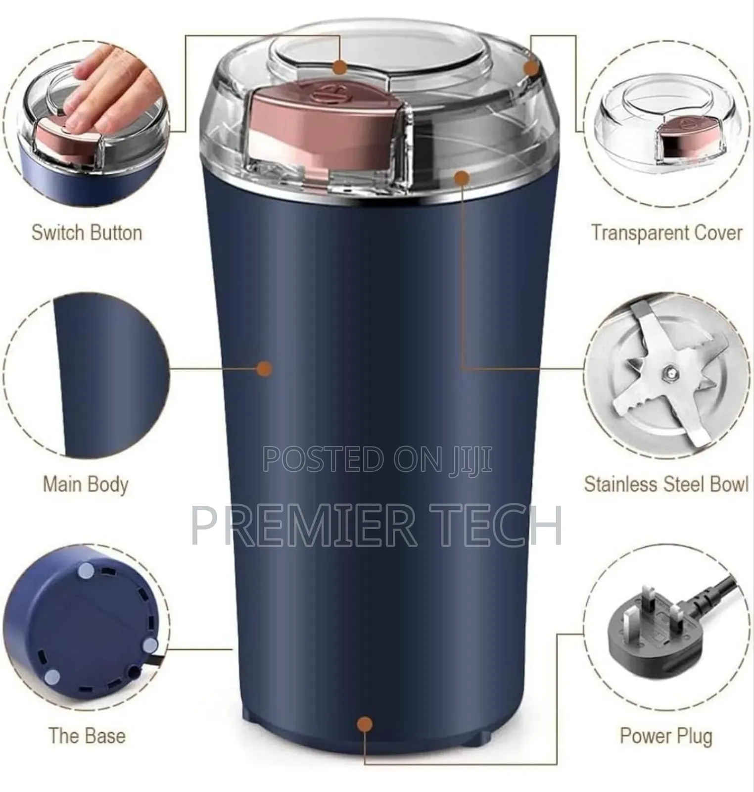 300w 8 Blade Mini Dry Food Grinder Multifunctional Fine Grinder
