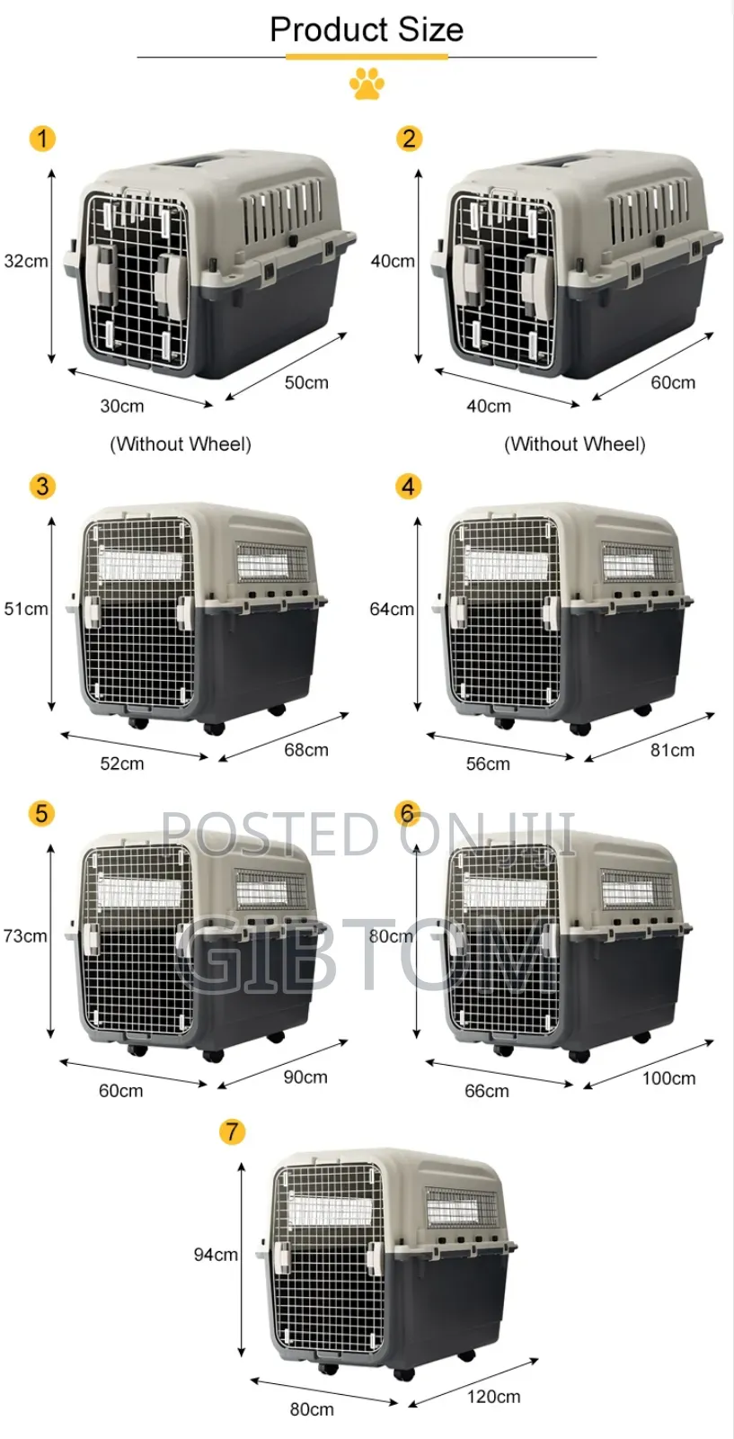 XXX Large Size Big Pets/Dogs Travel Crates.