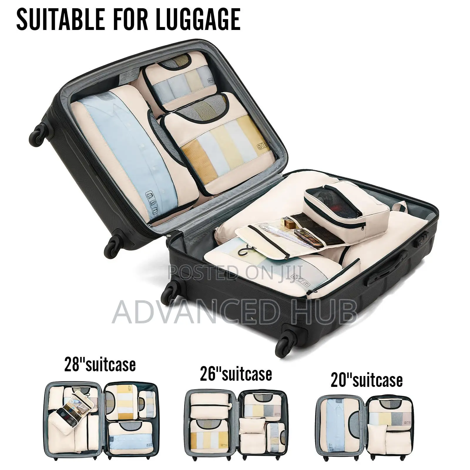 8pcs Premium Luggage Travel Organizers for Suitcase.