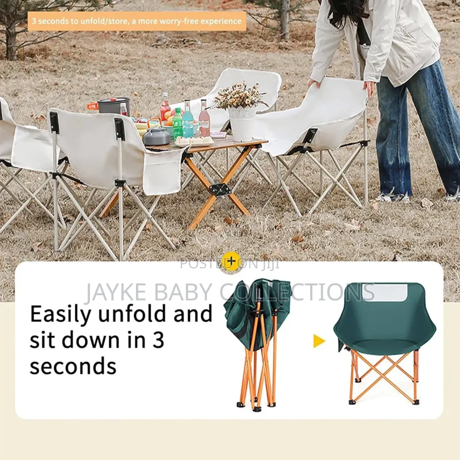Portable Outdoor Folding Moon Chair