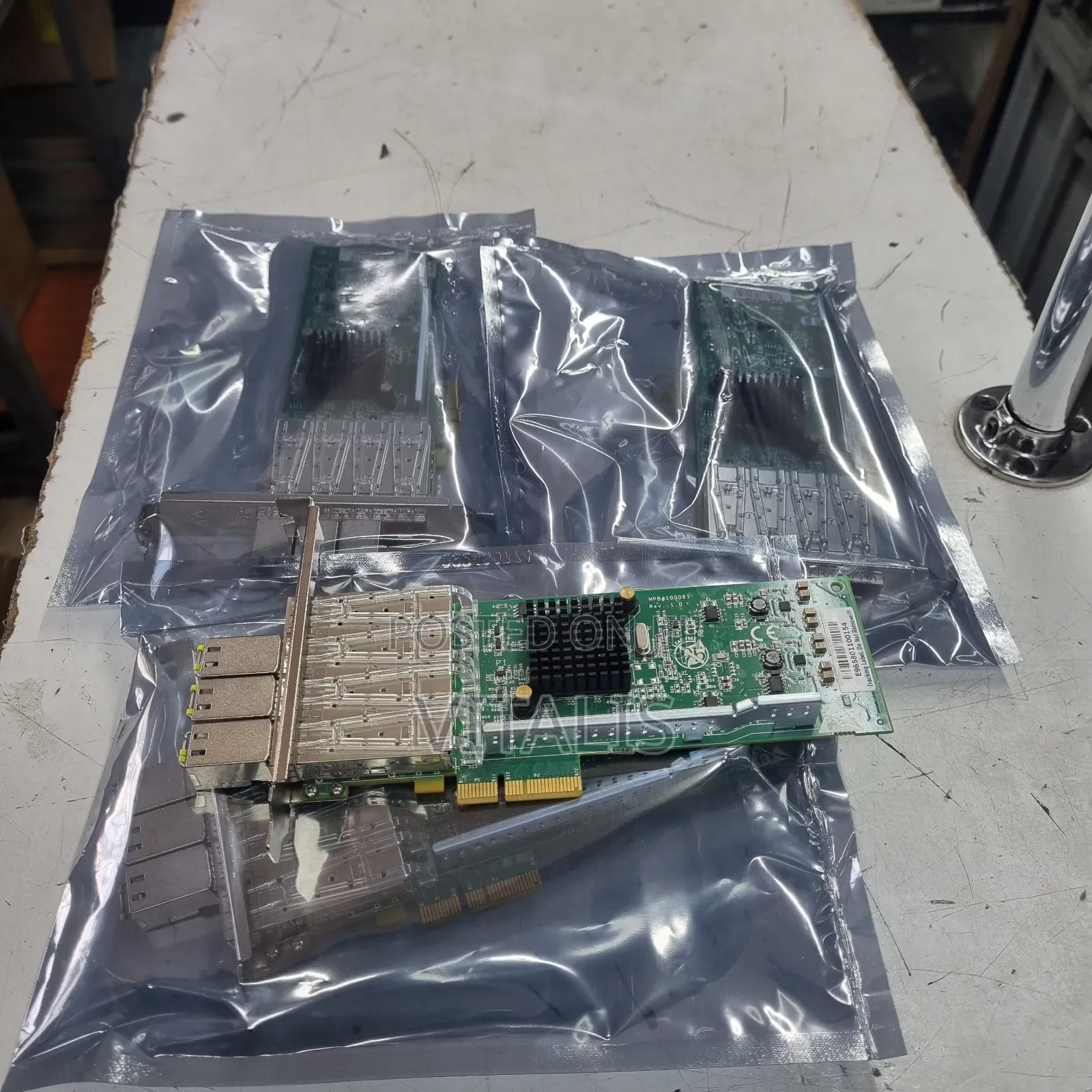 Intel Quad Port Fiber Ethernet Card.