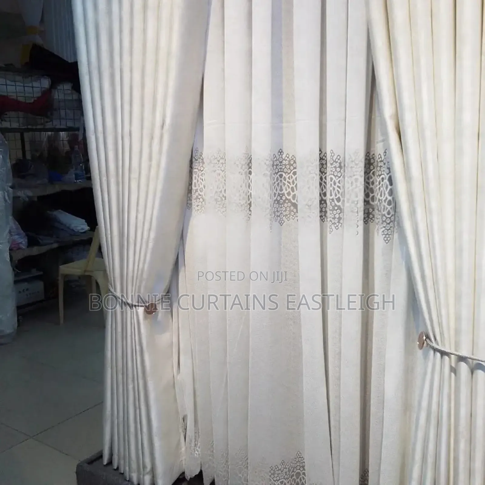 Plain Curtains With Grey Sheers