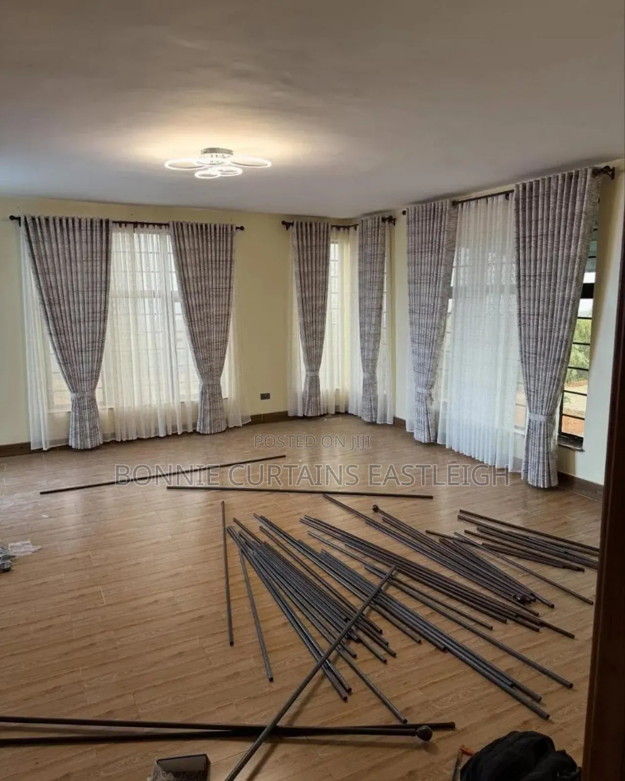 Living Rooms Cream Curtains and Sheers