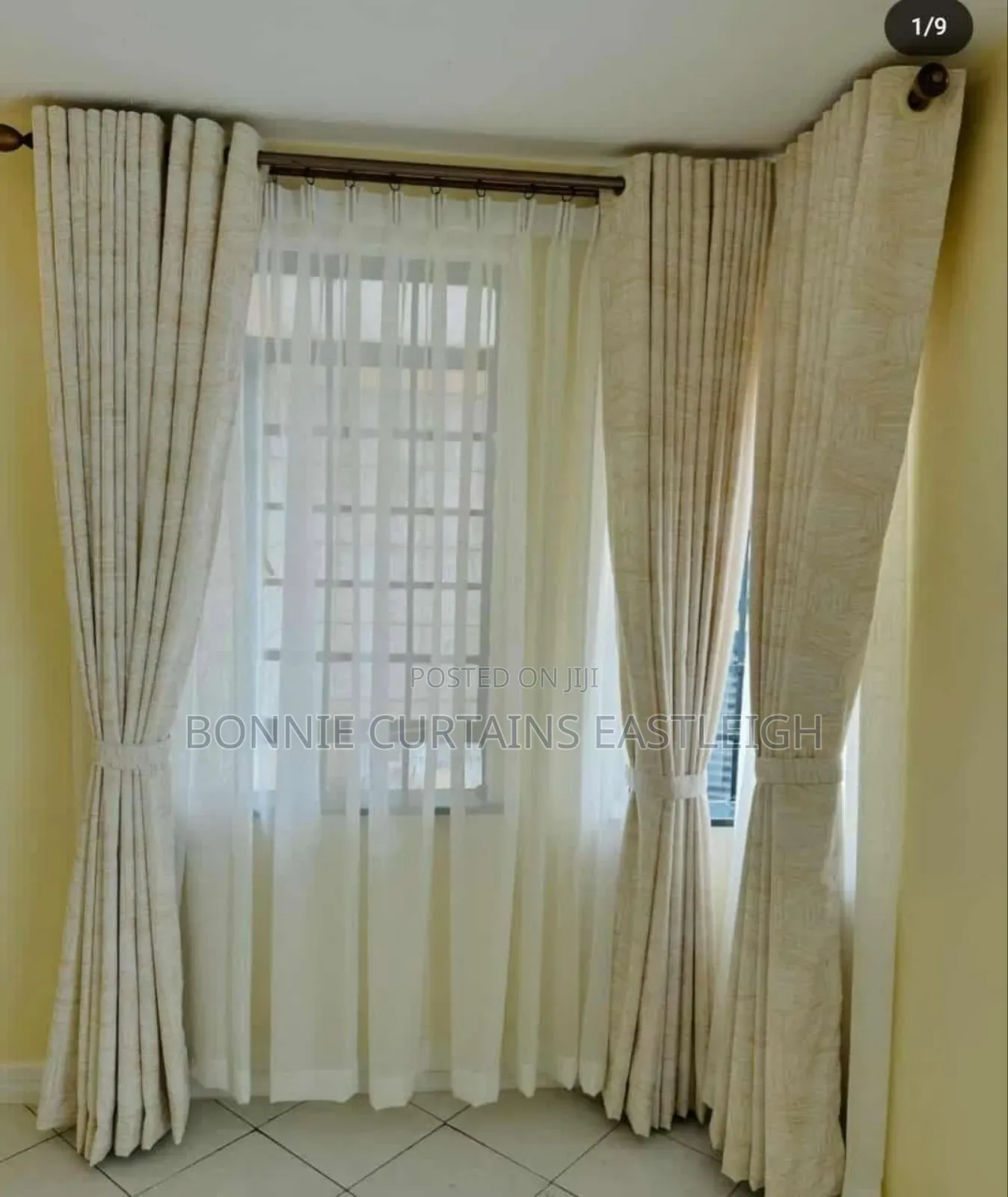 Living Rooms Cream Curtains and Sheers